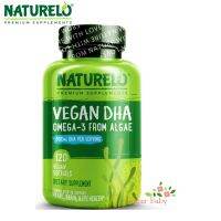 NATURELO Vegan DHA Omega-3 from Algae 800 mg 120 Vegan Softgels ดีเอชเอ โอเมก้า-3 จากสาหร่าย 120 เม็ดวีแกน