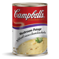 Campbells Condensed Soup Cream Style Corn with Mushroom แคมเบลล์ ซุปครีมข้าวโพดและเห็ดชนิดเข้มข้น 300 กรัม