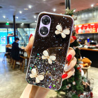 เคสโทรศัพท์ ออปโป้ OPPO A78 5G A77s A57 A76 A96 A54 A15 A15S คริสตัลผีเสื้อเครื่องประดับซิลิโคนนุ่ม เคส OPPO A78 5G ปลอก เลื่อมเลื่อมโทรศัพท์