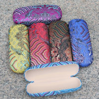 Chinese style Seawater Glasses Storage Box Silk Satin Women Fabric Eyeglasses Case Hard Jewelry Packaging