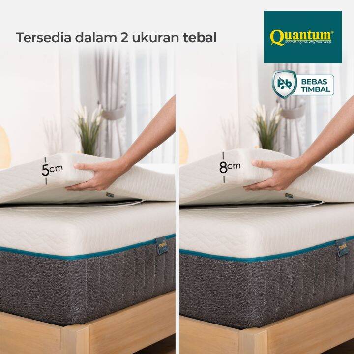 Quantum Mattress Topper Bamboo Greentea Latex Lazada Indonesia