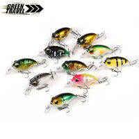 เหยื่อล่อปลาเหยื่อปลอม Crankbait ลอย38มม./8กรัมพร้อมเหยื่อปลอมตะขอแหลมยาวสำหรับปลาคาร์พ