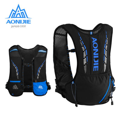 AONIJIE C9102 Single backpack Black Vest 5L Hydration Backpack Pack Bag Soft Water Bladder Flask Hiking Trail Running Marathon