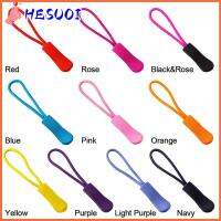 HESUOI 10/20pcs คุณภาพสูง คลิปหนีบกระเป๋า 9 สี เสื้อผ้าเดินทาง ซิปดึง เครื่องดึงสายไฟ ตัวดึงซิป สิ้นสุดการล็อก Zips