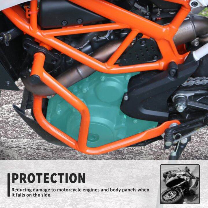 for-duke390-duke250-motorcycle-crash-bar-engine-guard-bumper-stunt-frame-slider-falling-protector-for-ktm-duke-390-250-2017-2022