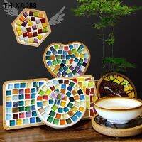 Mosaic cup mat package pad square bamboo parent-child kindergarten children