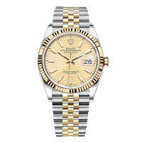 【จัดส่งฟรี】นาฬิกาrolexของแท้ Datejust 36 Watch Yellow Rolesor - M126233-0039 WoMens Watch นาฬิกาข้อมือผู้ชาย นาฬิกากลไกแบรนด์หรู 36 มม【มาพร้อมกับบรรจุภัณฑ์เดิม】