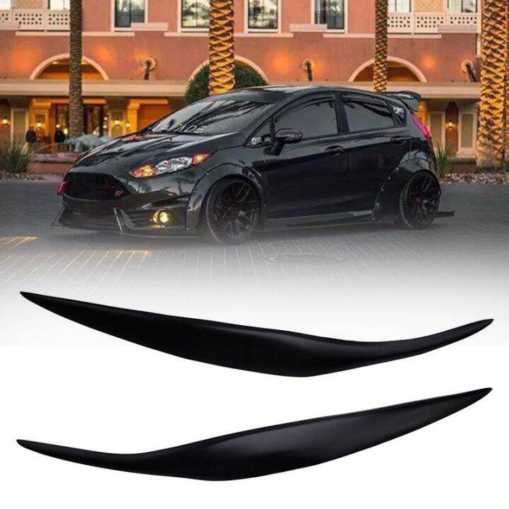 Car Front Headlight Cover Sticker head light lamp Eyebrow Eyelid Covers