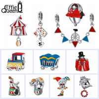 Effie Queen 925 Sterling Silver Beads &amp; Charms Childhood Happiniess Amusement Park Circus Collections DIY celet Charms CB185