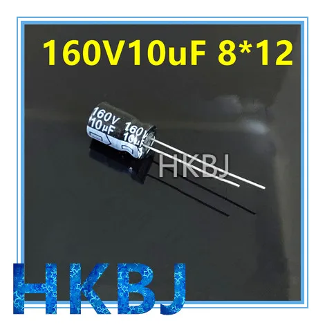 50pcs-160v-10uf-8-12-ใหม่ขาอลูมิเนียมอิเล็กโทรลีติกขนาด-8-12-ความจุ-10uf-160v-8x12mm-ใหม่เดิม