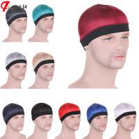 CGCJZ อีลาสติก หมวก durag ผู้ชาย สีทึบทึบ ระบายอากาศได้ระบายอากาศ หมวก durag หลากสี หมวกบีนนี่ โพลีเอสเตอร์ หมวกลายคลื่น สำหรับผู้ชาย