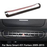 สำหรับ Benz Smart 451 Fortwo 2009-2015รถจัดแต่งทรงผม ABS คาร์บอนไฟเบอร์เซ็นทรัลล็อคประตูสวิทช์กรอบครอบตัดอุปกรณ์ตกแต่งภายใน