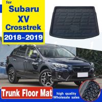 แผ่นรองที่เก็บของด้านหลังรถยนต์พรมปูพื้นเสื่อถาดใส่อาหารสำหรับ Subaru XV Crosstrek Impreza Hatchback 2018 2019