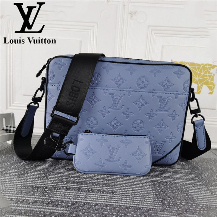 Bags Briefcases Louis Vuitton LV Trio Messenger Blue Leather