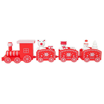 UNI 1Pc Plastic Christmas Train 2023 Xmas Ornament Xmas Home Decor Xmas Kids Gift ตกแต่งคริสต์มาส
