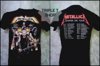 เสื้อยืดคอกลม สกรีนลาย METALLICA