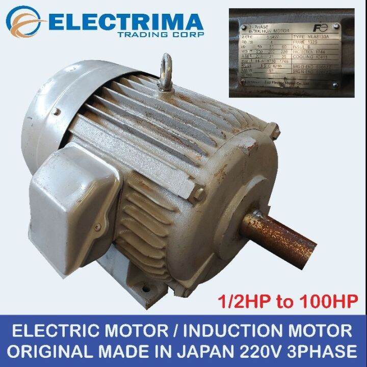Electric Motor / Induction Motor 1/2Hp to 100Hp 220V 3Phase (Original