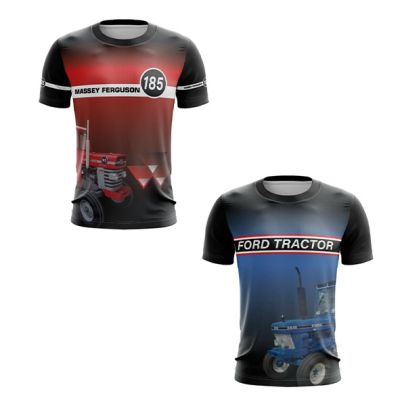 （Hot selling adult and child sizes in 2023）shirt Fashion 3d jersey tractor tractor sublimation mf &amp; ford tractor size （Contact Laitu Customization）