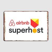 Airbnb Superhost ป้ายโลหะติดผนังผับภาพติดผนังคลาสสิกโปสเตอร์โปสเตอร์ดีบุก