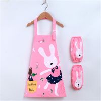 【DT】hot！ 2-12T Kids Draw Bib Sleeveless Apron Bandana Bibs Cartoon Eating Baby Feeding slabbetjes baby