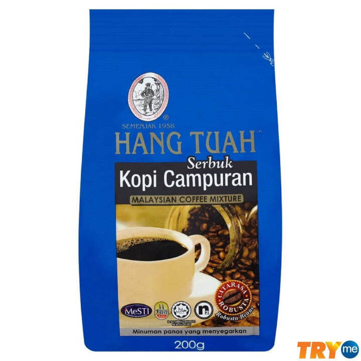 Hang Tuah Malaysian Coffee Mixtures Robusta Beans 200g Lazada