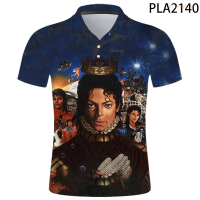 【high quality】  Michael Jackson Ropa De Hombre Hashion Casual Summer Short Sleeve 3d Printed Comics Men Shirts Streetwear Cool Polo Homme