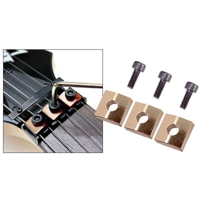 ：《》{“】= 3 Pieces Electric Guitar Locking Nut Clamp With Screws Guitar Tremolo Bridge Parts Musical Instrument Replacement Parts
