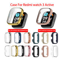 ซิลิโคนนิ่มเคสกระจกสำหรับ Redmi Watch 3สายนาฬิกาอัจฉริยะที่ใช้งานได้อุปกรณ์ป้องกันหน้าจอที่ครอบสำหรับ Xiaomi Redmi Watch 3 Active