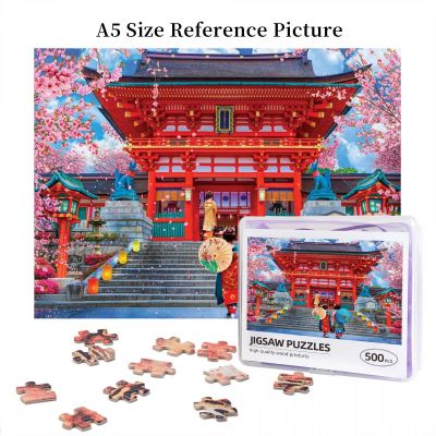 Spring Sakura Wooden Jigsaw Puzzle 500 Pieces Educational Toy Painting Art Decor Decompression toys 500pcs