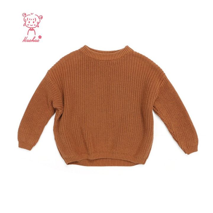 2021-new-childrens-knitted-sweater-boys-and-girls-pure-color-simple-sweater-baby-girl-winter-clothes-chunky-knit-sweater-baby