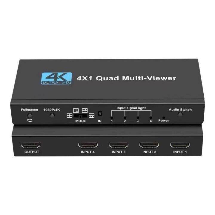 4x1-hdmi-แบบ-multi-viewer-switcher-4k-จอสี่ช่องไร้รอยต่อเครื่องดูหลายมุมมองแบบเรียลไทม์อะแดปเตอร์สวิตช์-hdmi-ออก4-in-1พร้อม-ir