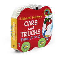 English original Richard scarry cars and trucks from a to Z paperboard Book Small truck alphabet paperboard Book skerry childrens introduction English version childrens picture book picture story book