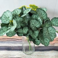 Artificial Grass Green Begonia Plants For Home DecorationPlantas Artificiales Para Decoracion Fake Plastic Plants for Bonsai