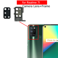 สำหรับ Realme 7i ด้านหลังเลนส์กระจกกล้องถ่ายรูปกรอบกระจกกล้องมองหลังพร้อมชิ้นส่วนซ่อมใช้แทนกาว3M