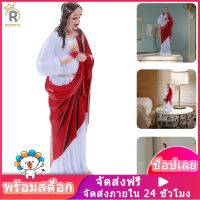 ROSENICE【Hot Sale】 พระเยซูผู้ประดับประดาโบสถ์ศักดิ์สิทธิ์นักบุญพระเยซูตกแต่งรูปปั้นเดสก์ท็อปตกแต่ง