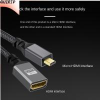 GUIRJP 4K60hz Micro Hdmi เป็น Hdmi Male-To-Female 1080P อะไหล่ไมโครสาย Hdmi 18Gbps Adaptor Micro Usb ทีวี