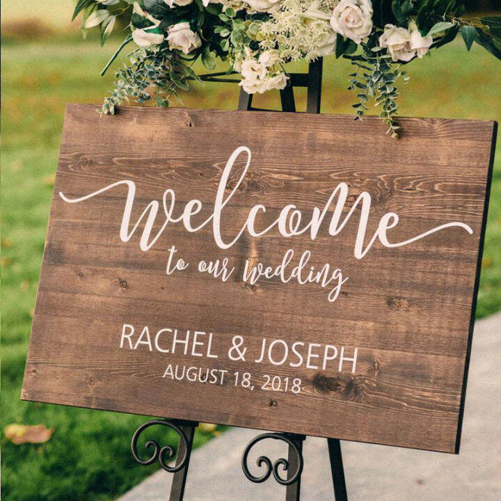 Custom Wooden Wedding Sign Personalized Wedding Welcome Signs Rustic ...