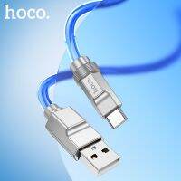 HOCO ซิลิโคนซิงค์อัลลอย100W สาย USB ชนิด C 6A USB C สายเคเบิลข้อมูลสายชาร์จเร็วสำหรับ Samsung S22 S20 13 12 11