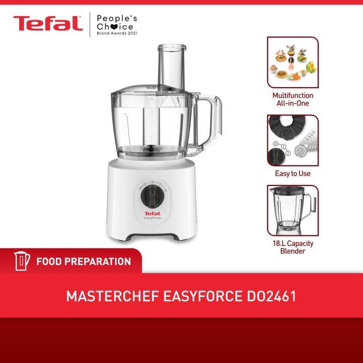TEFAL Masterchef Easy Force DO246165 2 in 1 Food Processor 1.8L