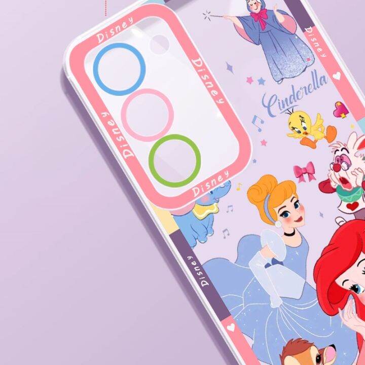 shine-electron-เจ้าหญิงดิสนีย์เคสโทรศัพท์โปร่งใสแฟชั่นสำหรับ-samsung-s23-s21-s20-pro-fe-a52-a23เฉียบ-a71ดวงตานางฟ้า