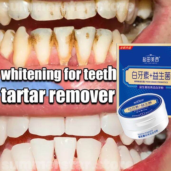 Probiotic tooth cleaning powder whitening and yellowing teeth cleaning