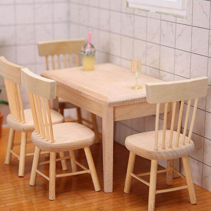 1-12-miniature-dollhouse-furniture-wooden-dining-table-chair-simulation-toy