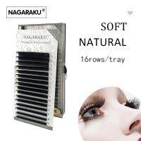 ☌ NAGARAKU Fast Ship 16rows/case 7 15mm mix premium natural synthetic mink individual eyelash extension makeup maquiagem cilios