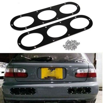 2 Pcs Universal Aluminium Alloy Rear Bumper Race Air Diversion Diffuser Panel Car Styling