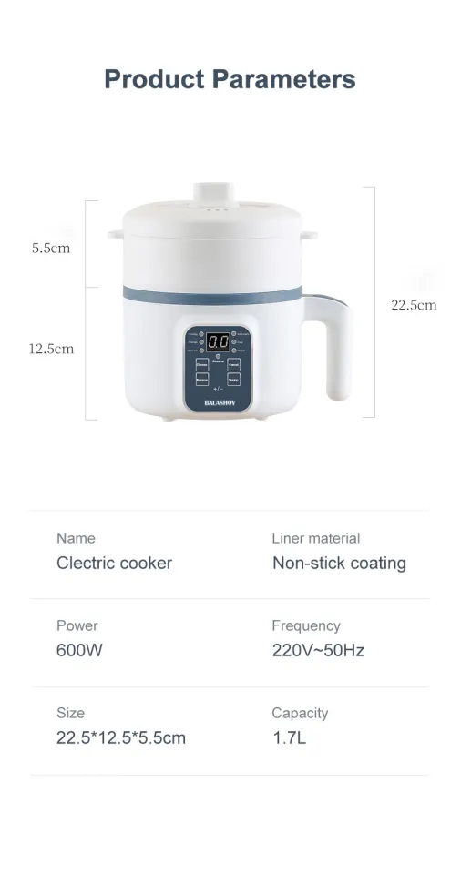 Mini Electric Rice Cooker Household Multicooker Steamer Single/Double Layer  Rice Cooker Auto Rice Cooker Appliances for Kitchen