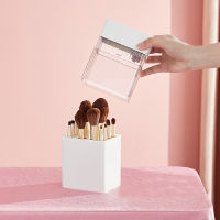 2-in-1 Makeup Brush Storage Box Makeup Brush Holder Drying Rack Makeup Organizer Cosmetic Storage Bucket Plastic Box Dustproof