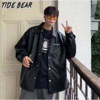 TIDE BEAR แจ็คเก็ต หนัง ชายการออกแบบแจ็คเก็ตวินเทจของผู้ชายแจ็กเก็ตหนังความรู้สึกฤดูใบไม้ผลิและเสื้อแจ็คเกตสำหรับวัยรุ่นชาย