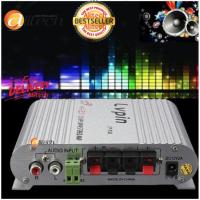 Alitech 200W 12V Super Bass Mini Hi-Fi Stereo Amplifier Booster Radio MP3for Car Home Lightweight Aluminium Casing