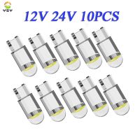 【CW】 10X New W5W T10 Car Lights COB Glass Interior Parts Bulbs 6000K License Plate Lamp Read 12V 24V