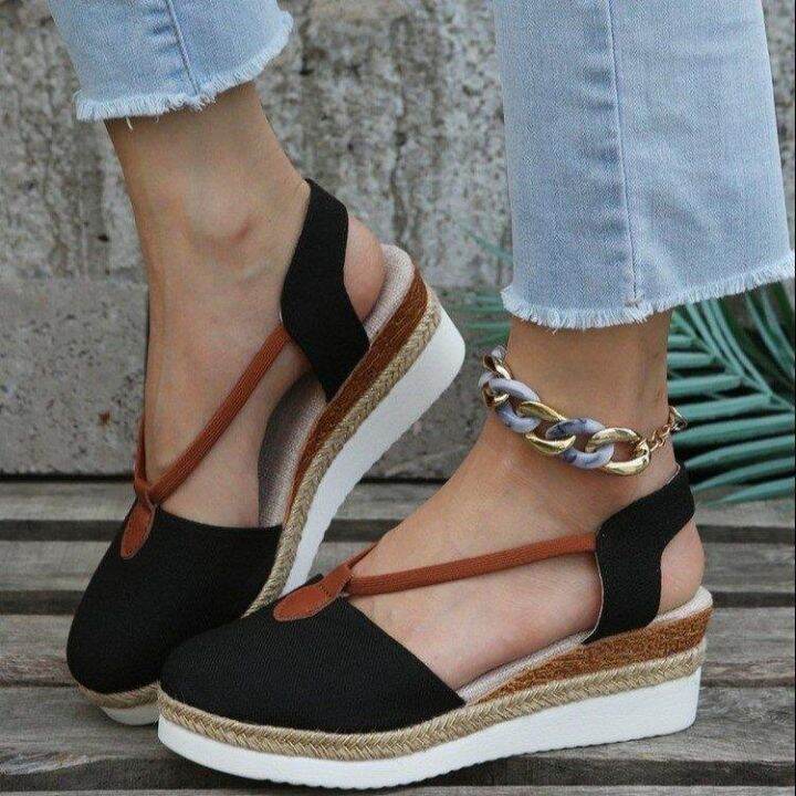 2023-baotou-sandals-women-bow-wedge-color-matching-leisure-platform-sandal-shoes-fish-mouth-big-yards